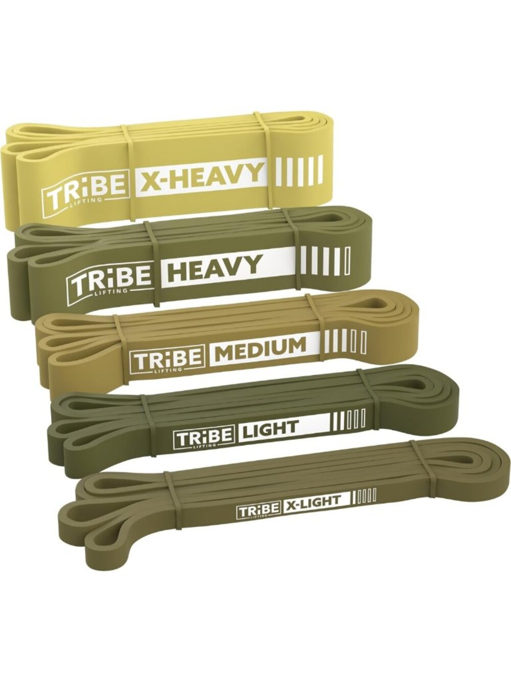 5 Long Resistance Bands Set for Pull-Up Assistance & Full-Body Workouts
